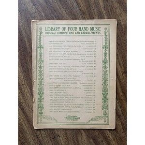 antique Dvorak Slavic /Slavonic Dance Op. 46 No. 1 Piano Sheet Music for 4 Hands